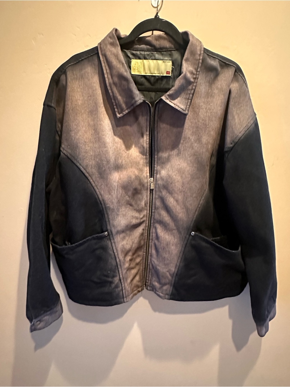 Amulet Ware Sun Faded Heavyweight Canvas Workwear Zip Up Jacket XL